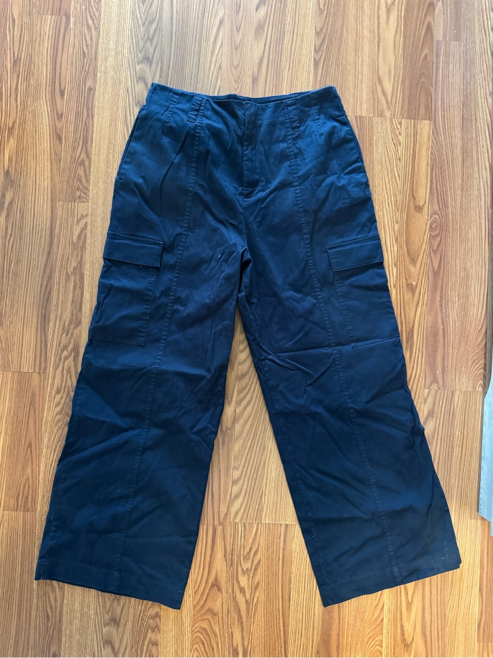 Calvin Klein Jeans High Rise Cargo Trouser Pants Navy Blue Size 14